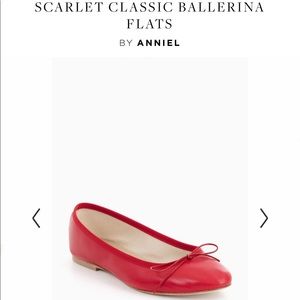 Red leather ballet flats - made in Italy